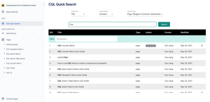Search for contents within the current space quickly