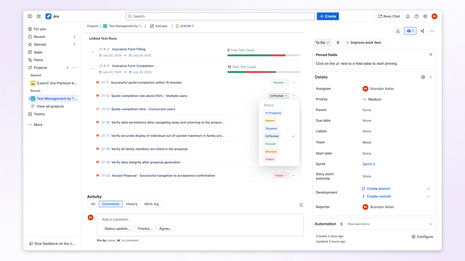Update Test Results From Jira and Into Jira