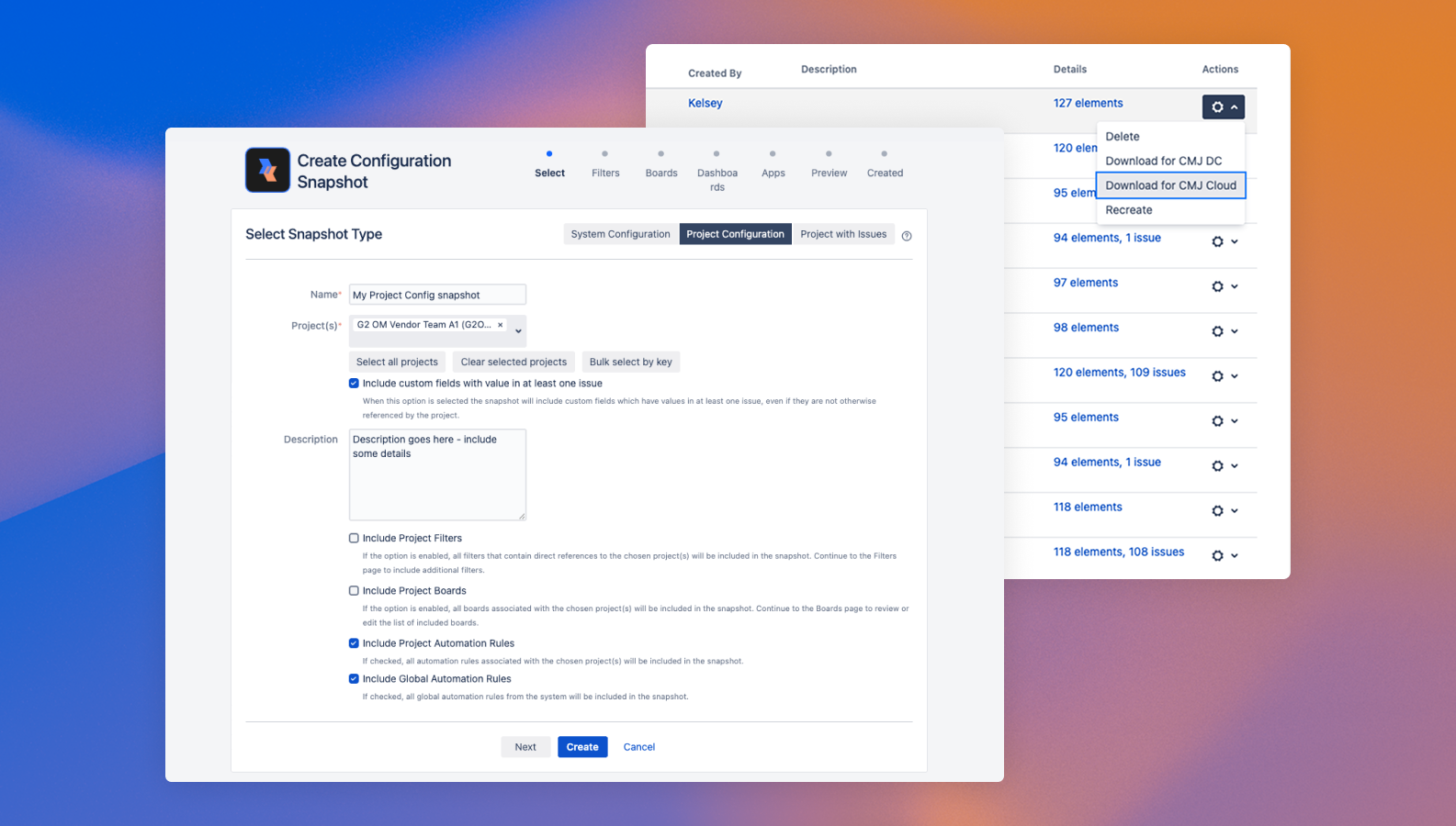 Test configuration changes in a sandbox before going live in production. Capture, analyze, and deploy projects from one DC instance to another. Upload project configs to a Jira Cloud site for pre-migration analysis.