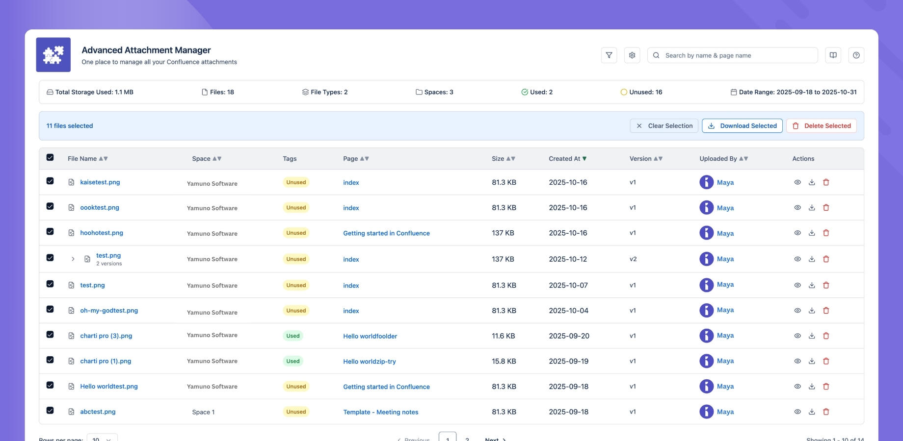 Orphaned and unused files are clearly marked — helping teams keep content tidy and up to date without manual review