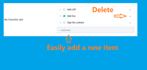 Checklist or todo list custom fields to easily add item or remove item, including check or uncheck the item