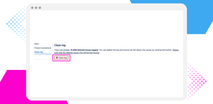 Easily remove the log of deleted issues.