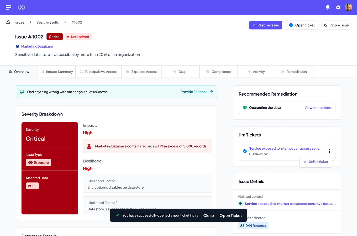 Linked Jira Ticket