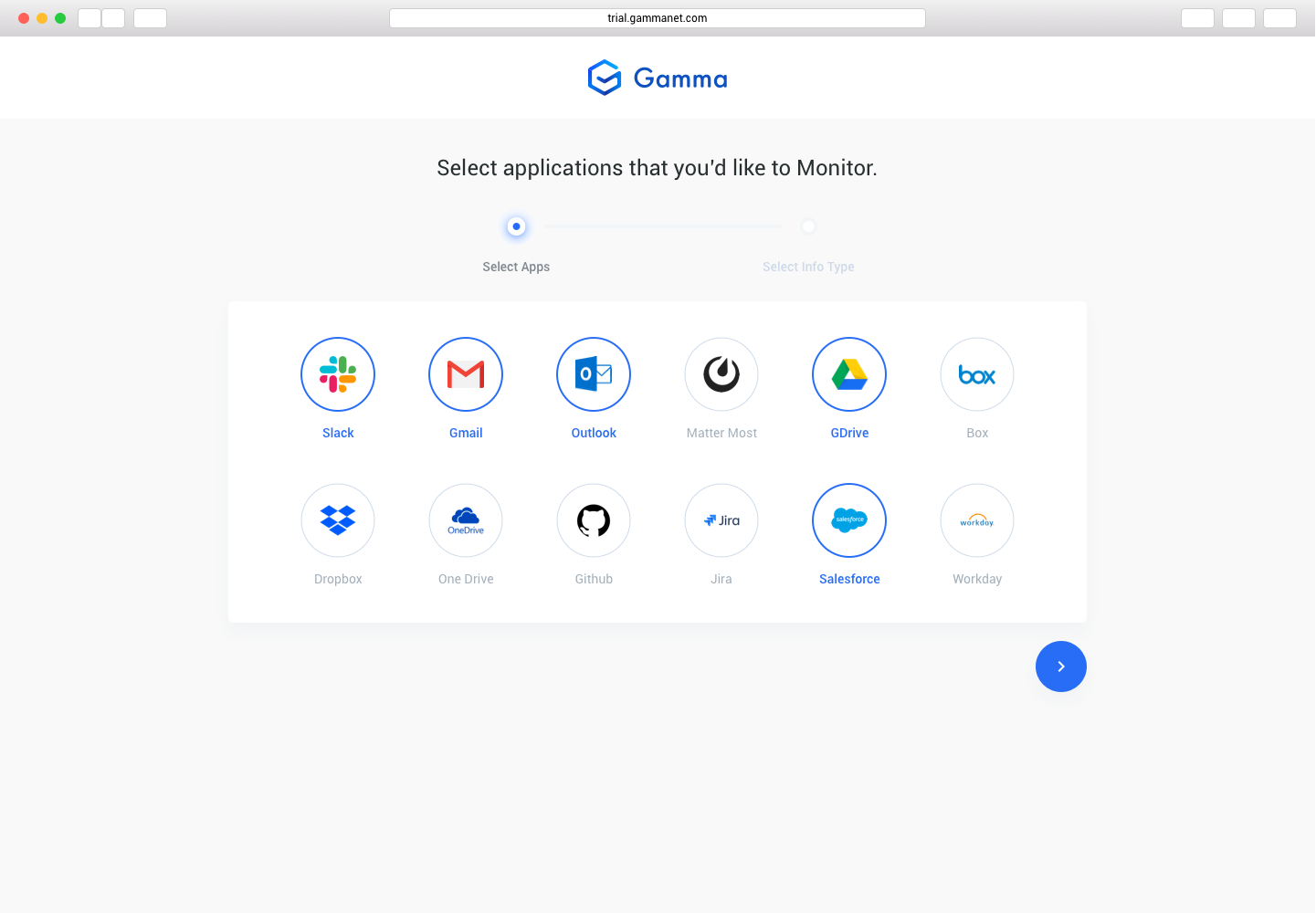 Choose additional SaaS apps