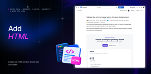 Embed rich HTML content directly into your pages