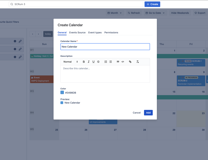 Calendar creation wizard