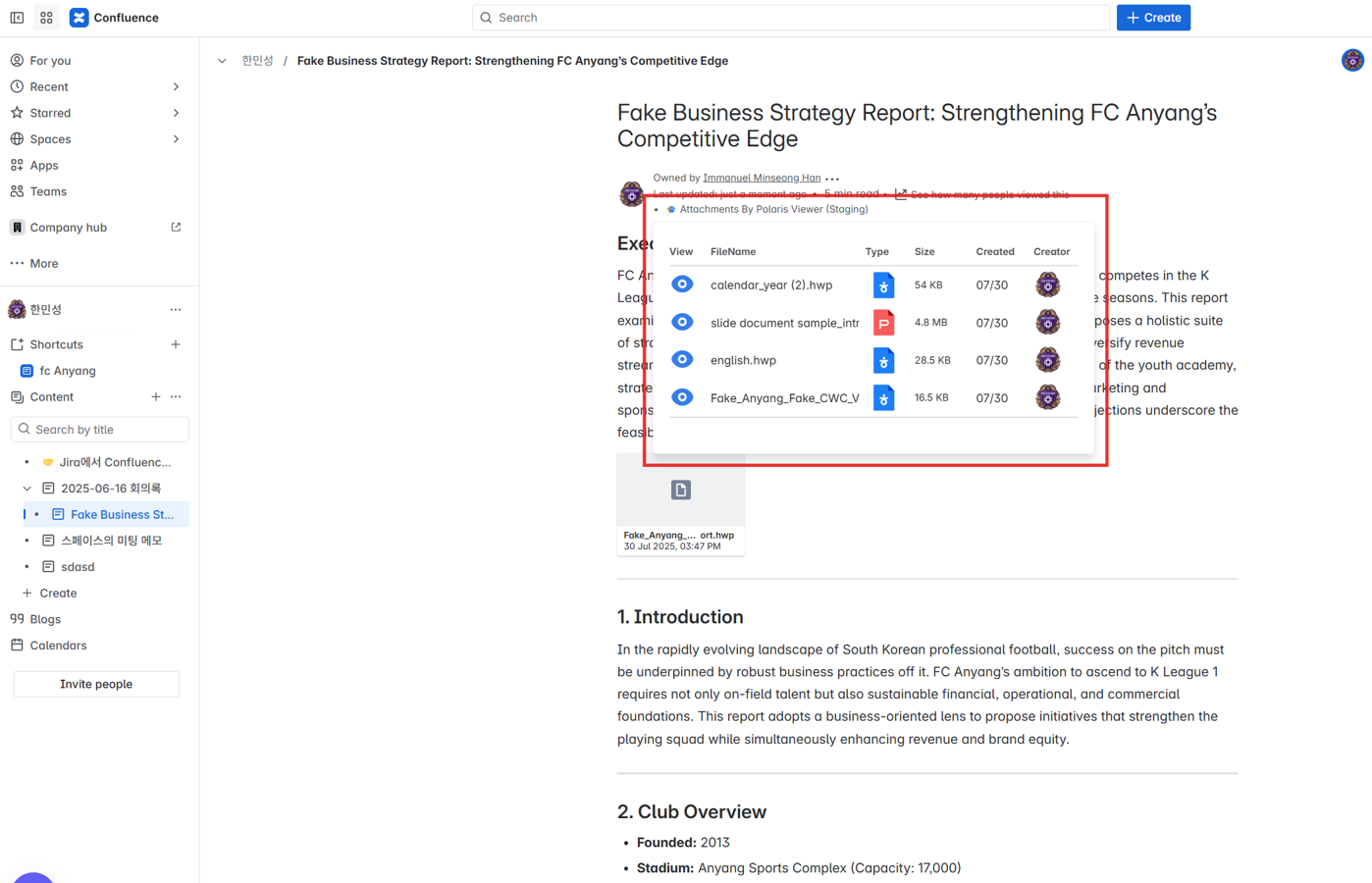 Polaris HWP Viewer In Confluence 