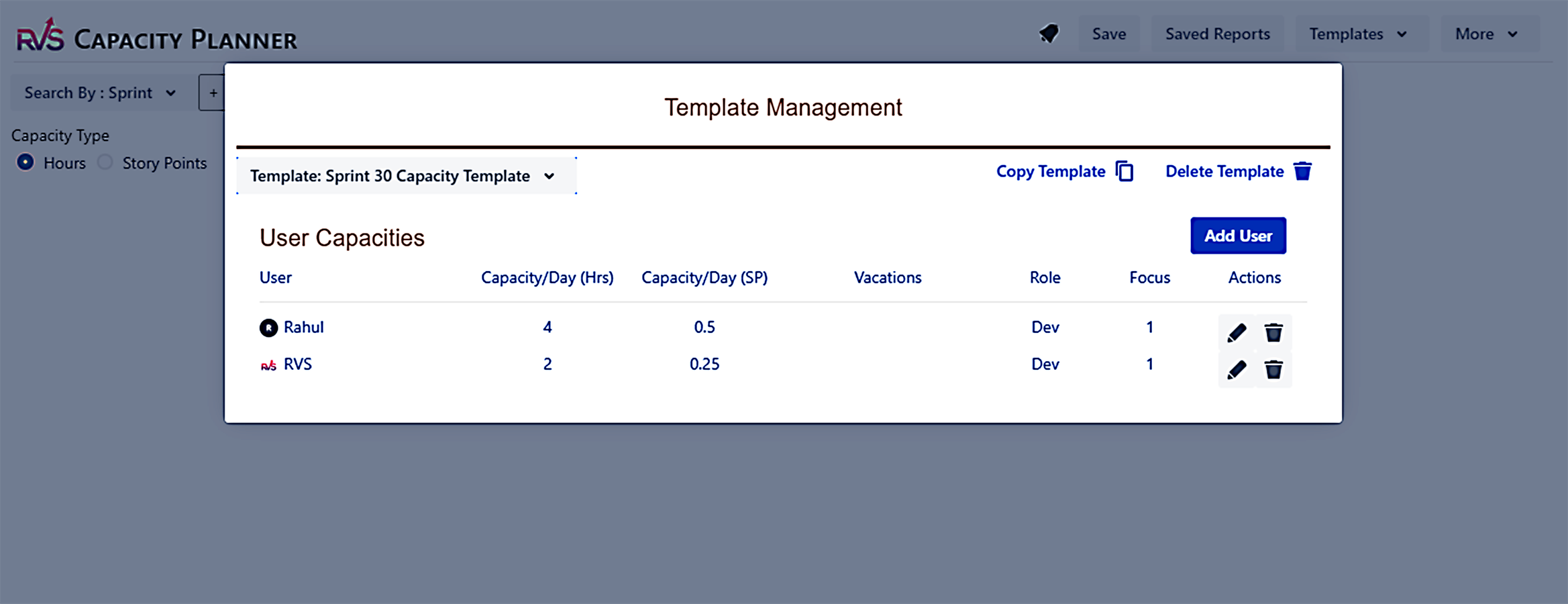 Capacity Configuration