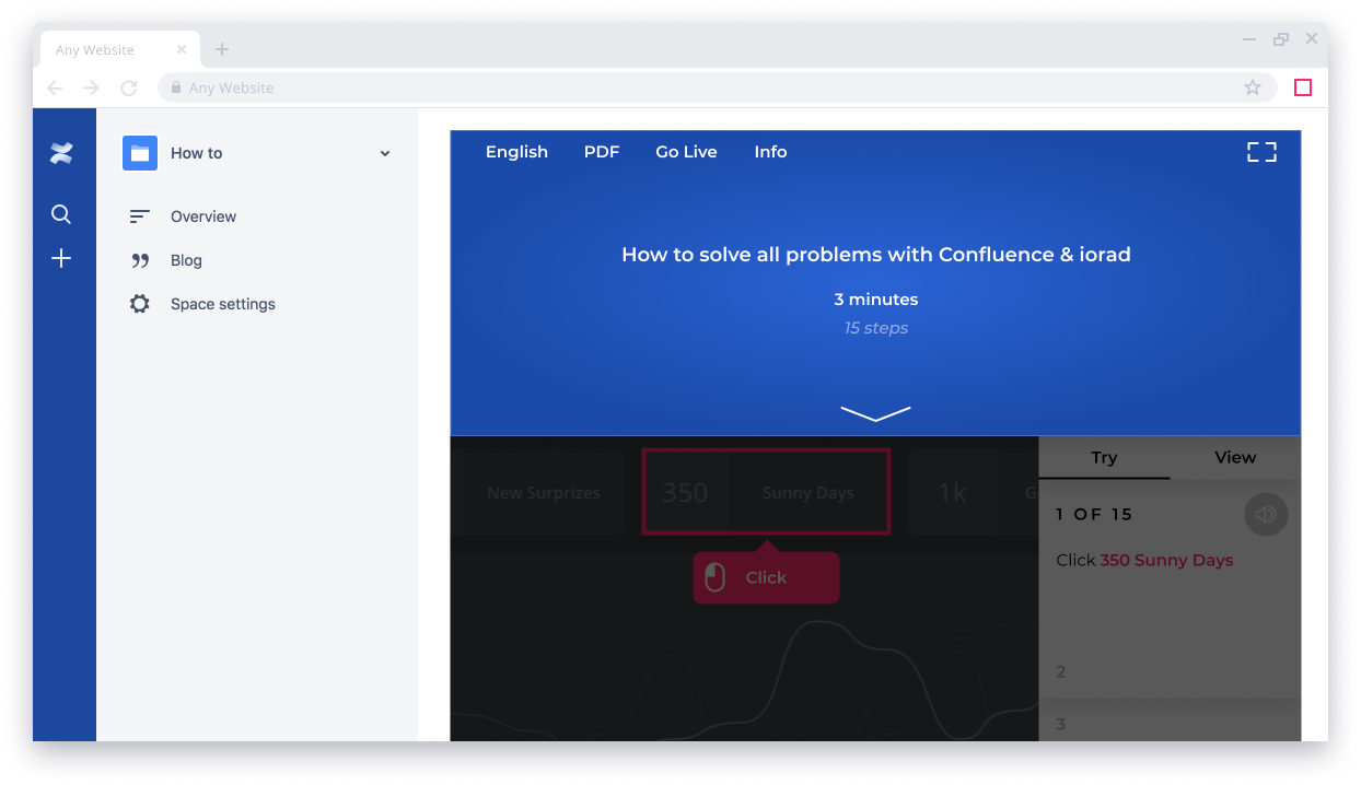 Instantly live in your Confluence guide