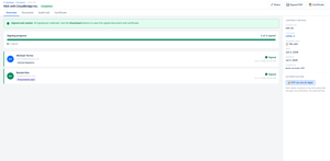 The signed PDF auto-attaches to the linked Jira work item on completion, containing the full document, each signer’s signature, and an appended certificate with timestamps and the SHA-256 document hash.