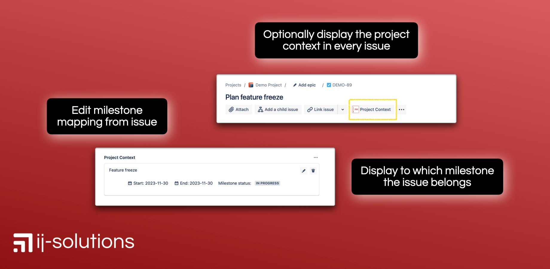 Show project context in issues