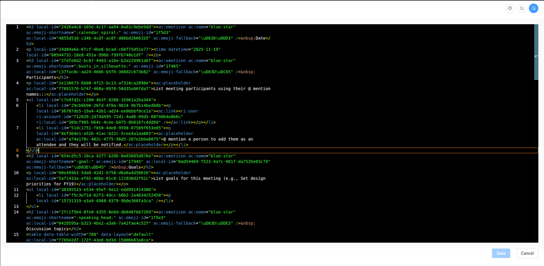 Directly edit the raw storage format of pages