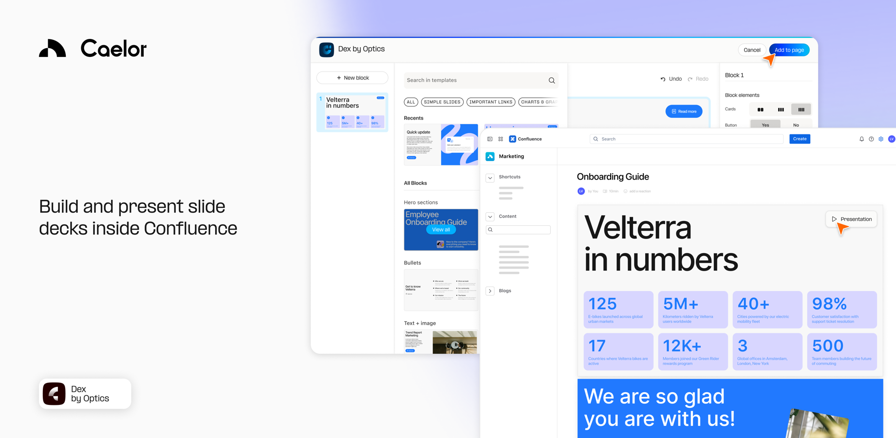 Dex: build slide decks inside your Confluence page