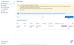 To create a new connector click button “Create a Data Source”