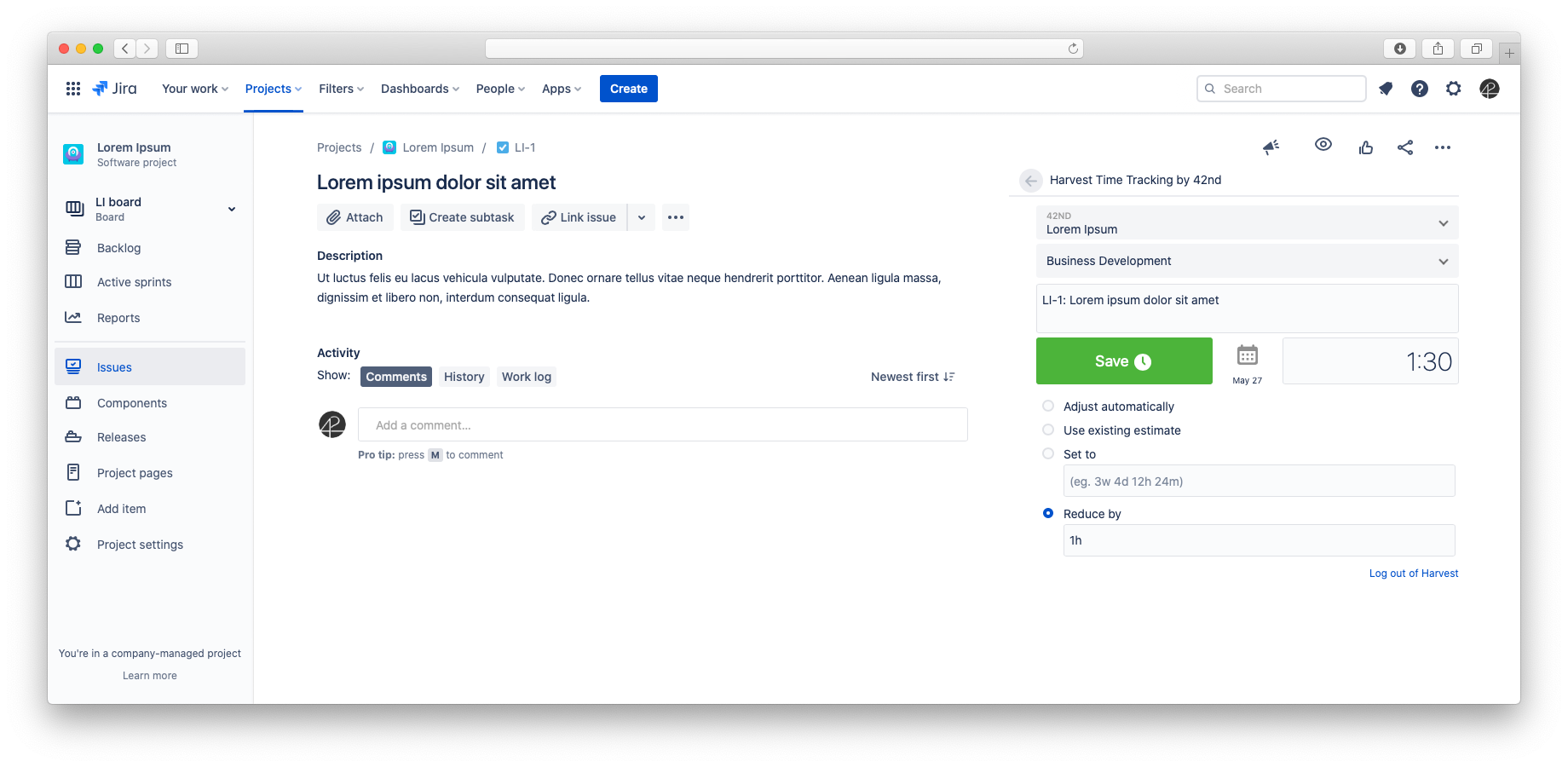 Manual estimates adjustment override displayed