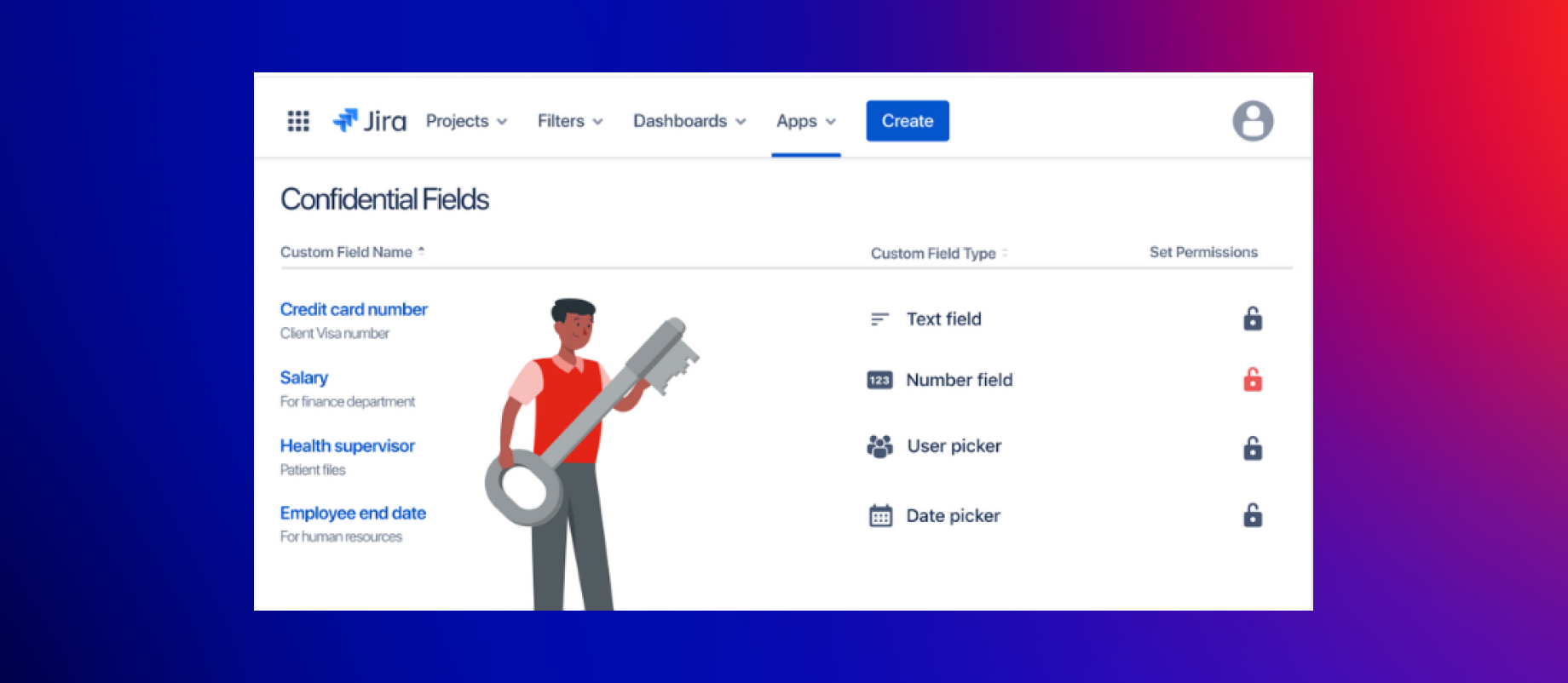 Security and regulatory compliance. Add privacy and encryption to custom fields.