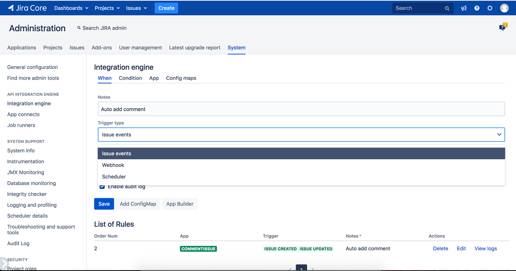 Powerful automation rule engine