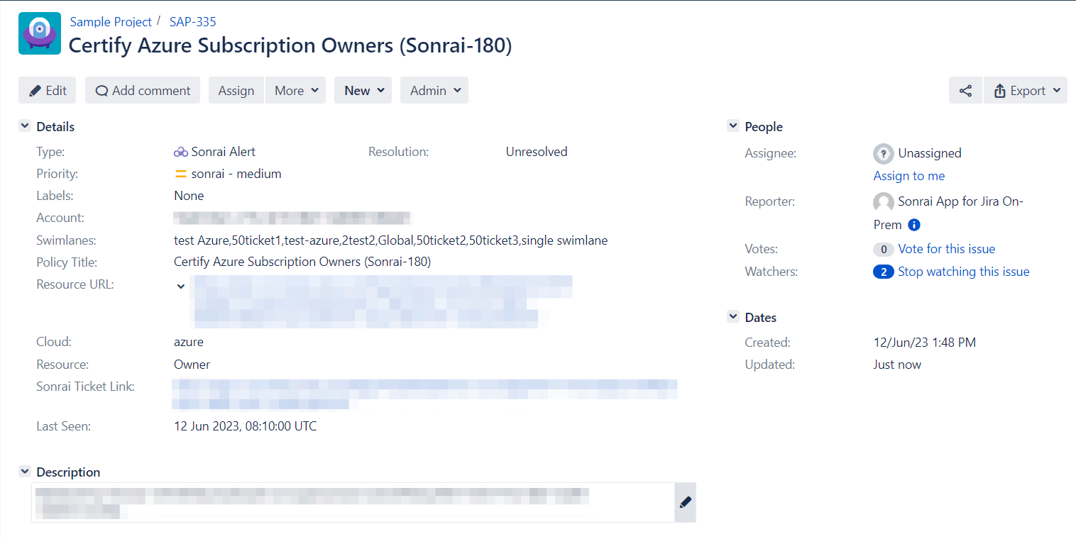 Jira Issue Creation