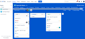 OpenLM alerts as tickets in Jira Board - " OpenLM Alerts"