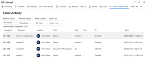 Issue Activity for Jira available on Jira project page