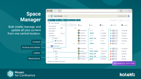 Build and organise Confluence spaces at scale with bulk page creation, templates, and structured page hierarchies