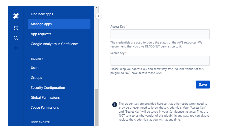 Use a READONLY access key
