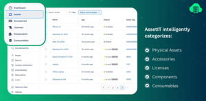 AssetIT intelligently categorizes your IT assets into five main sections.