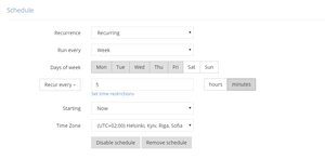 Sync Jira issues automatically on schedule with frequency of up to once per minute. Flexible scheduling settings allow you to specify virtually any kind of schedule.