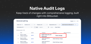 Track Changes with the Bitbucket Native Audit Log