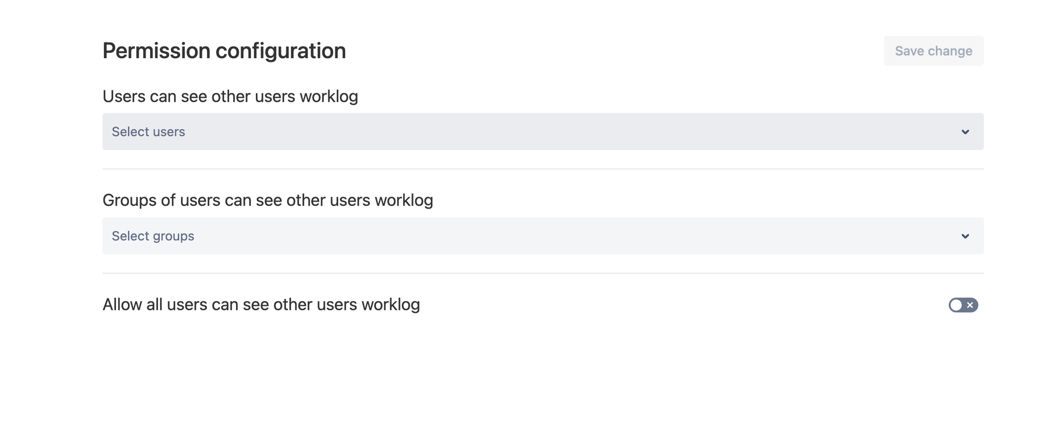 Permission configuration