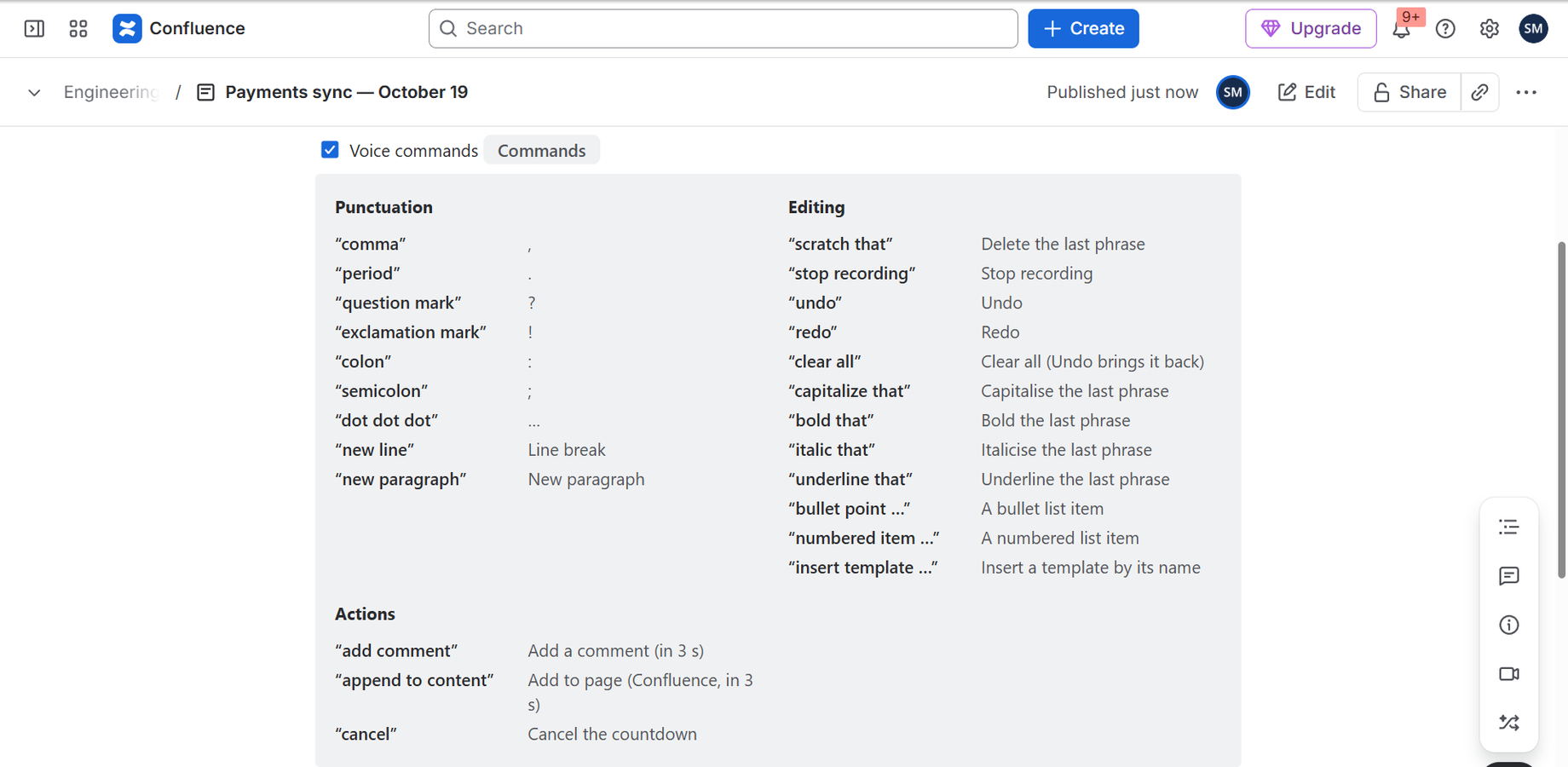 Format and publish without touching the keyboard.