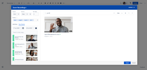 Search recordings saved to the macro
