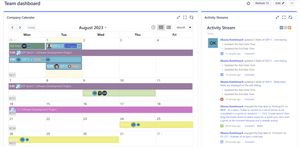 Company Calendar gadget can be added to your dashboard.
