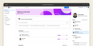 Your daily HR view. Headcount, onboarding progress, birthdays, upcoming hires. The information that matters, surfaced where you work.