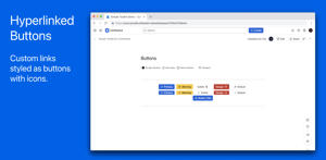 Hyperlinked Buttons — Custom links styled as buttons with icons.