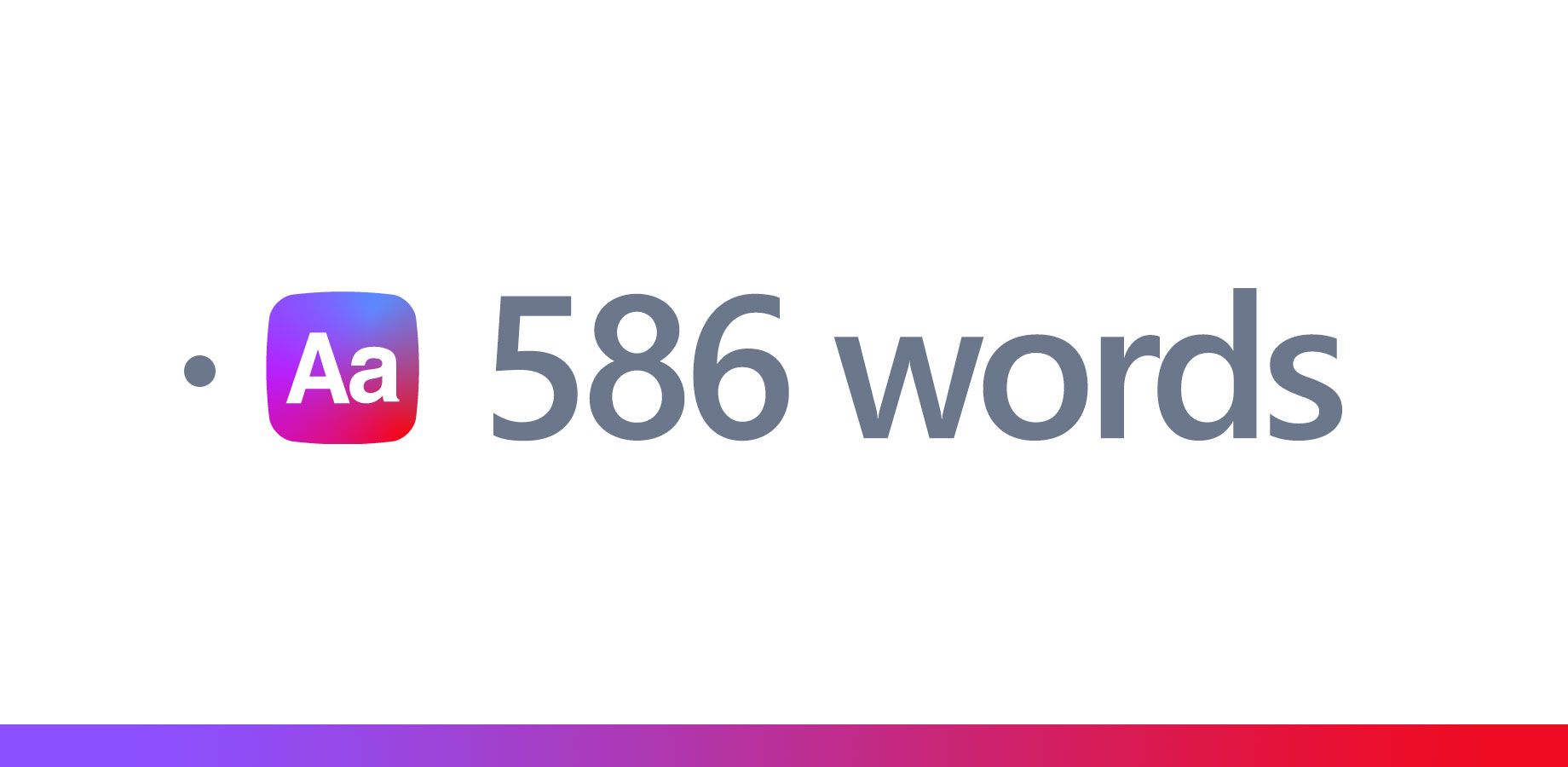 Word and character count on all content