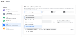 If you are a Jira Admin you can now maintain the logs and delete a bulk of them at your choice