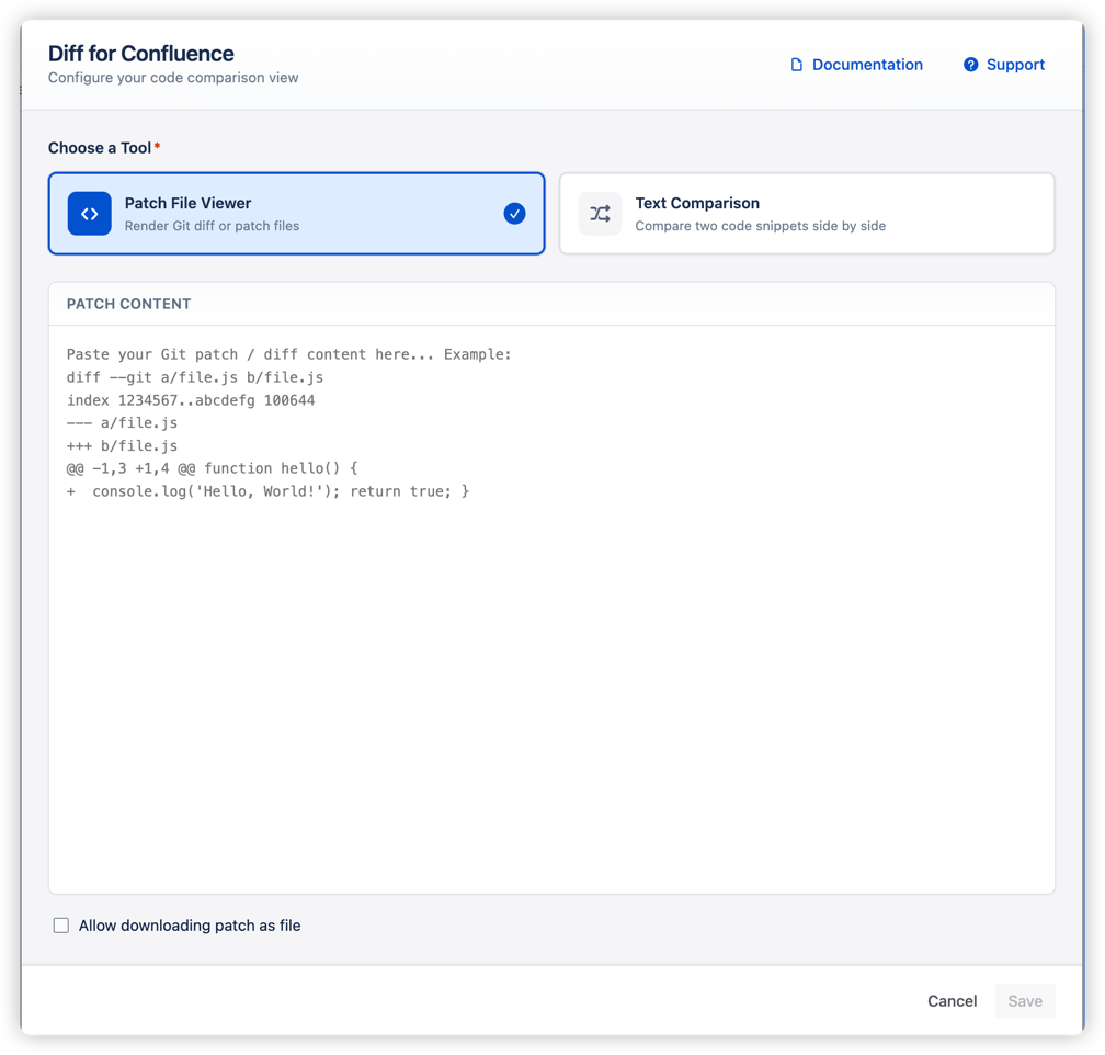 Configuration interface showing tool type selection, content input options, and display customization. Zero technical knowledge required - just paste your content and configure your preferences.