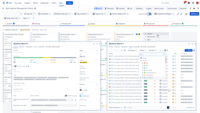 Comprehensive view on your releases consisted of a Summary tab with essential and custom props, comments, audit log, etc., intermediate Milestones, business & components Dependencies, commits, deployment environments.