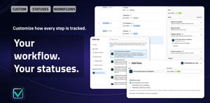 Workflow rules automatically apply checklist templates and prevent Jira transitions until required items are complete.