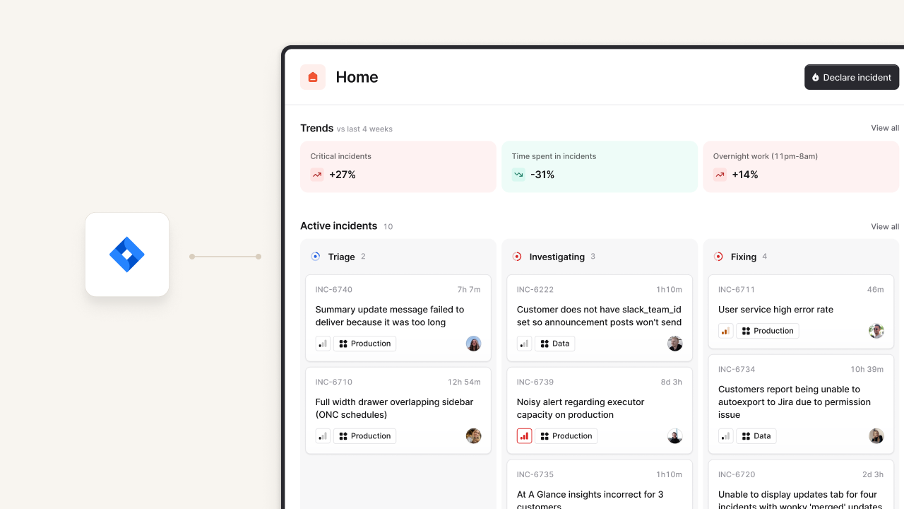 Sync updates between Jira and incident.io
