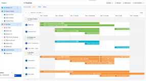 Timeline project + team view