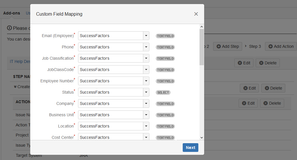 Map SuccessFactors field to Jira fields