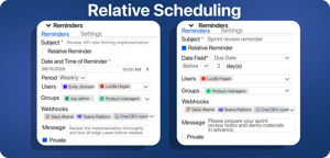 Configure reminders based on issue dates or schedule recurring reminders with custom intervals.