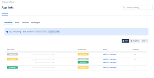 Use a flexible workflow engine either on Table or Graphical mode