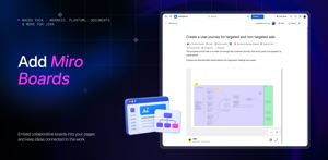 Embed collaborative boards into your pages and keep ideas connected to the work