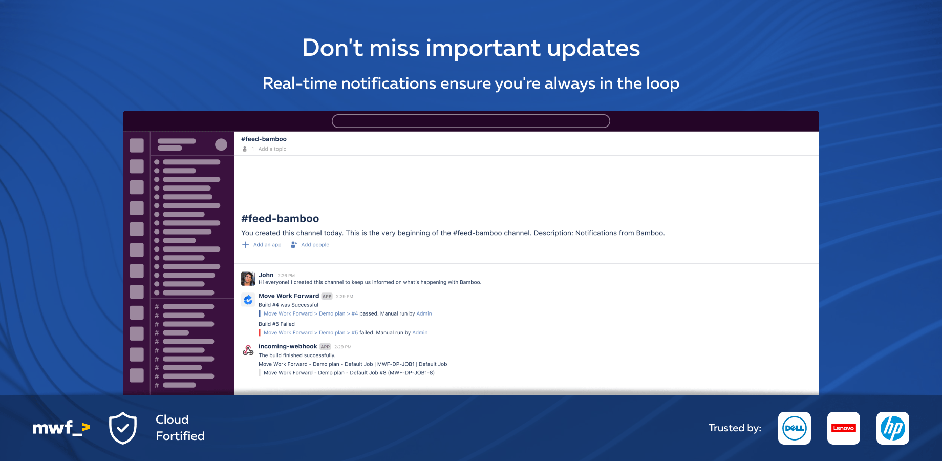 Don't miss a critical build or deployment event again. Empower your team with real-time updates and seamless collaboration using Slack and Bamboo integration. Keep your projects running smoothly and avoid costly delays