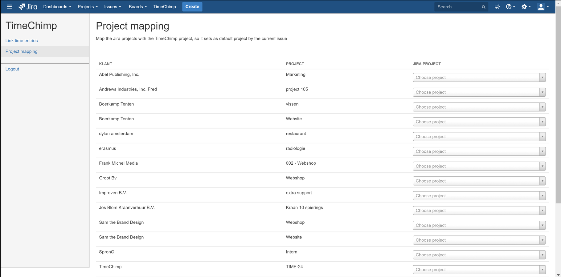 Project mapping