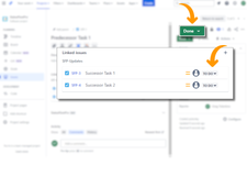 When all blocking work items are Done, the linked dependents transition automatically. No rules, no follow-up needed - just clean progress across your workflow.