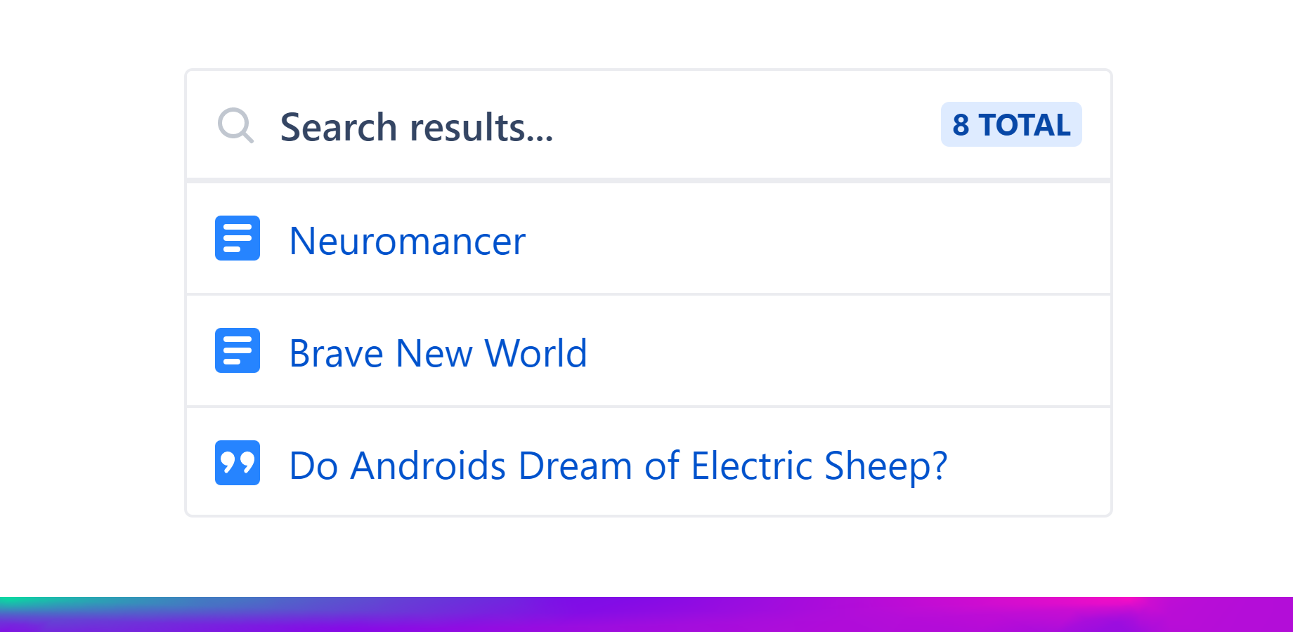Beautiful macro with search and display options